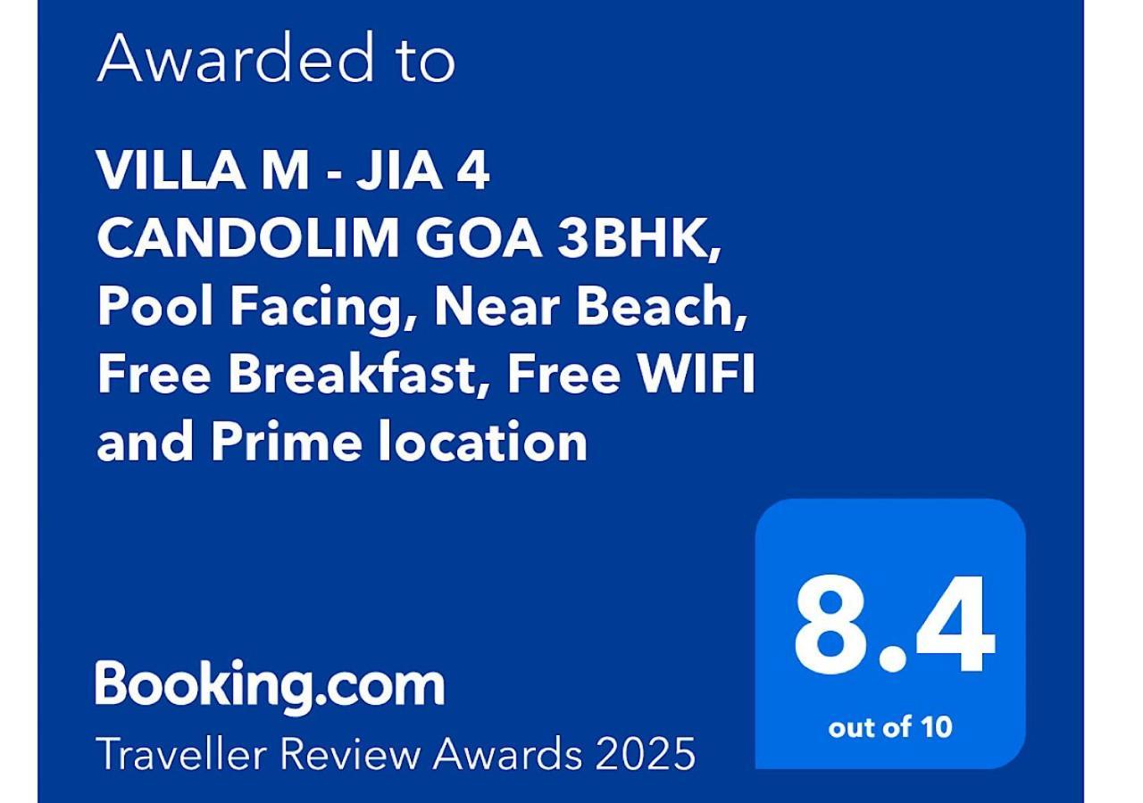 Villa M - Jia 4 Candolim Goa 3Bhk, Pool Facing, Near Beach, Free Breakfast, Free Wifi And Prime Location Aguada エクステリア 写真